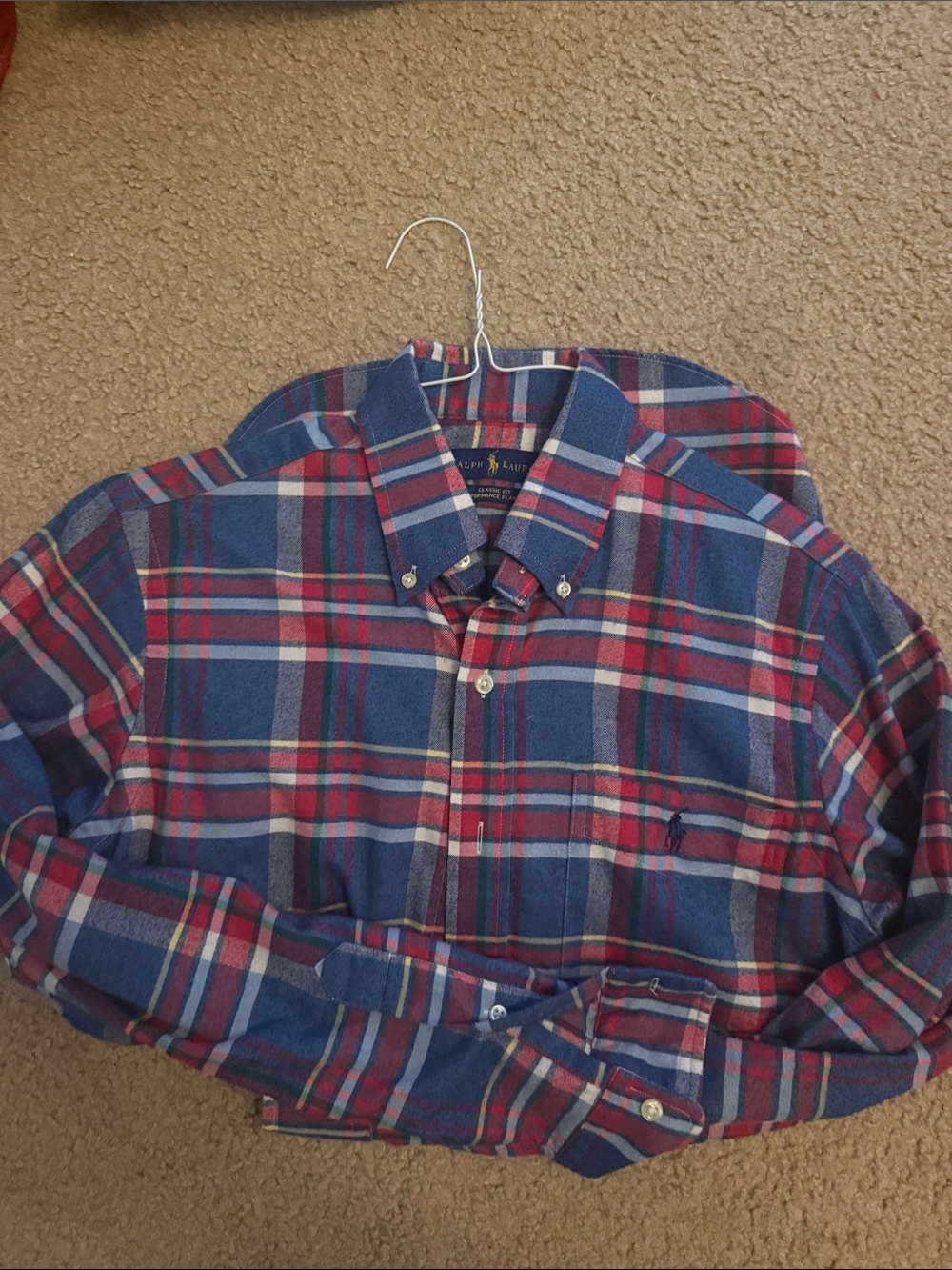 Ralph Lauren Navy, Red & White performance flannel